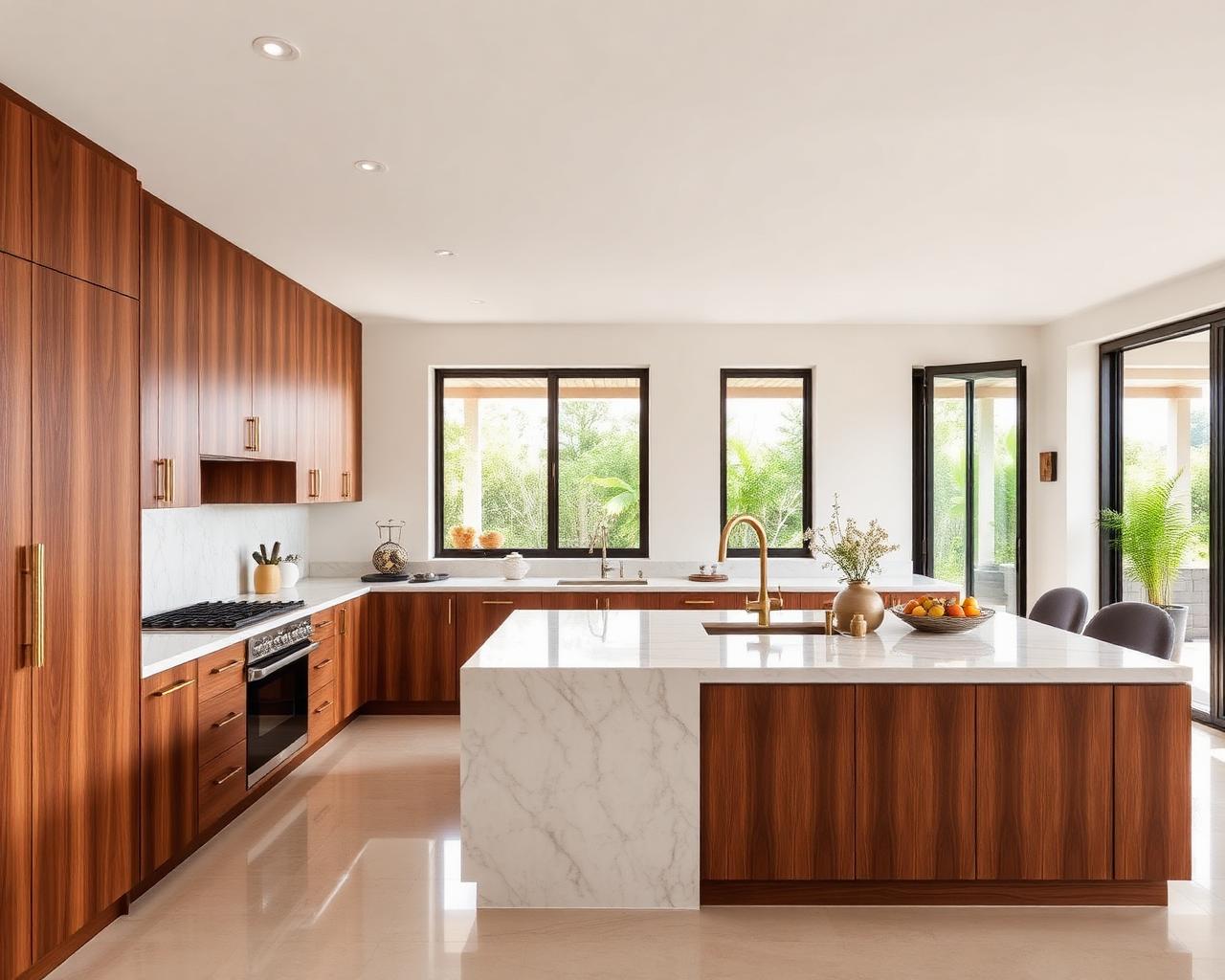 Contemporary kitchen interior in a Kenyan luxury home